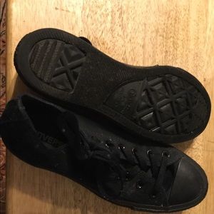 Black Converse tennis shoes